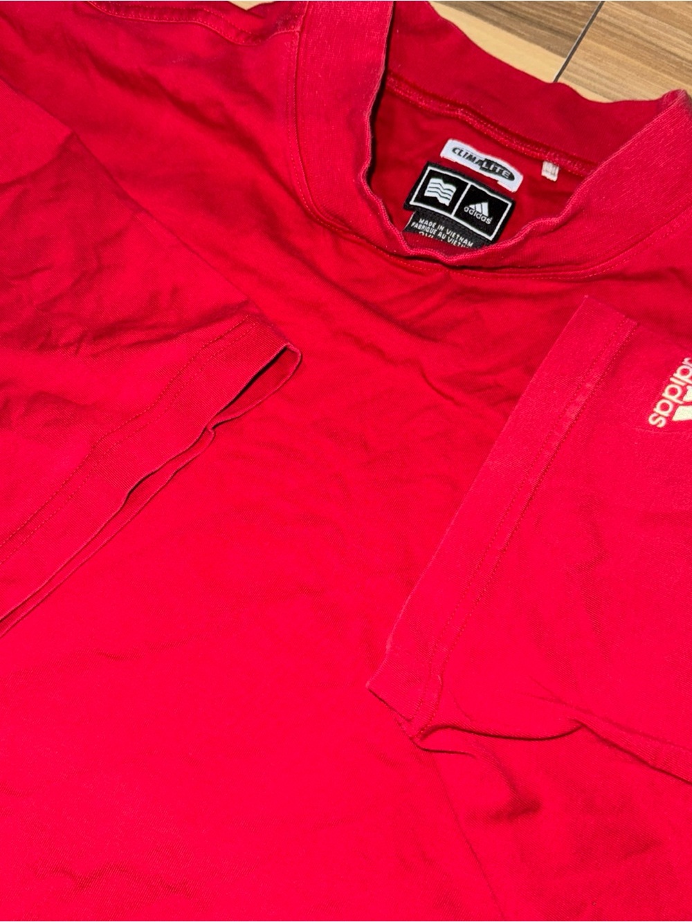 Adidas Golf Shirt Men 2XLT Red Mock Turtleneck Climalite Football Train Gym Day